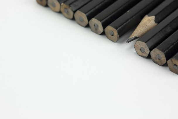 Bliska ołówków w linii - Zdjęcie, obraz