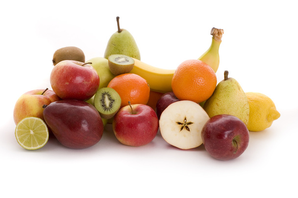 Frutas isoladas sobre fundo branco - Foto, Imagem