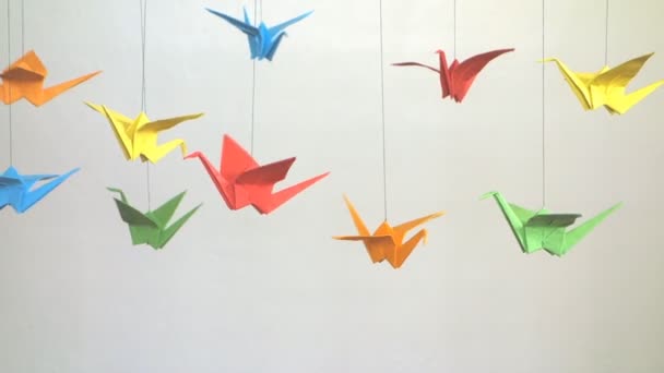 gru di origami, l'arte dell'origami. - Filmati, video
