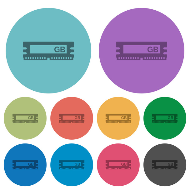 Iconos planos del módulo de ram de color
 - Vector, Imagen
