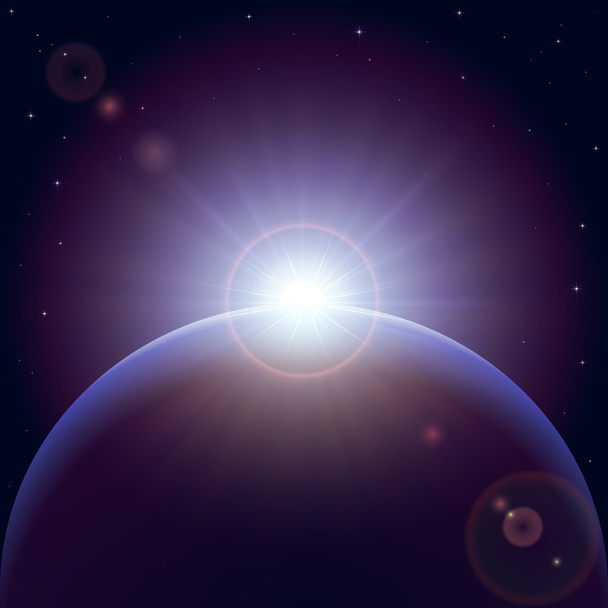 Planet Earth in Space - Vetor, Imagem