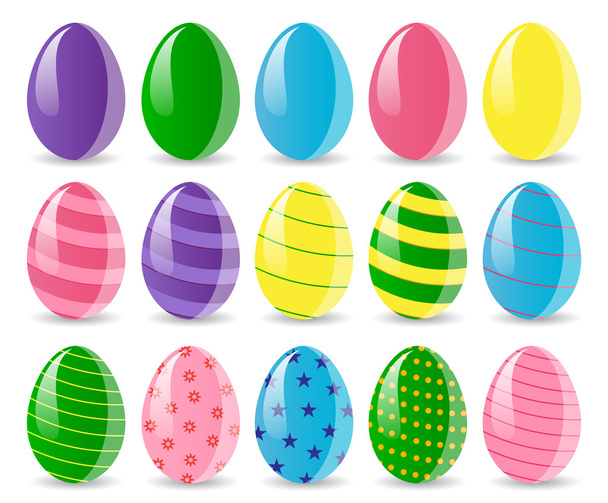 Barevná velikonoční vejce - Vektor, obrázek