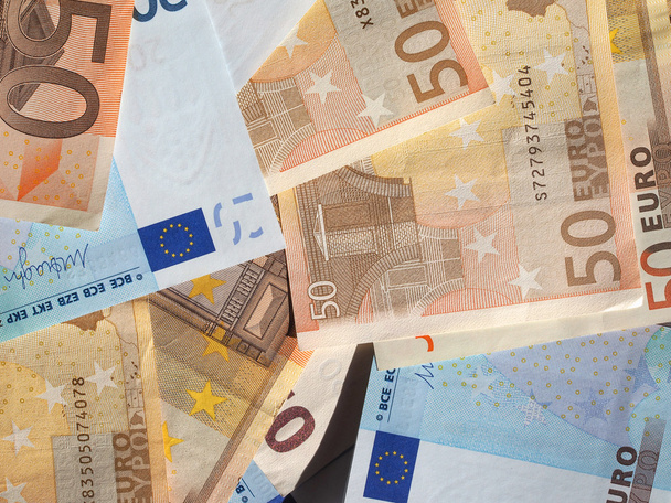 Padesát a dvacet Euro poznámky - Fotografie, Obrázek