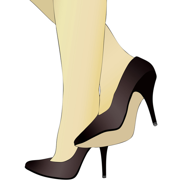 Sapatos e pernas de uma mulher
 - Vetor, Imagem