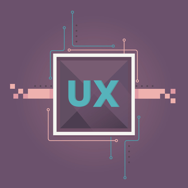 UX design web koncepció vektor infographic. Felhasználói felület tapasztalat, használhatóság, makett, drótváz fejlesztése. Optimalizáló felhasználó tapasztalat-ban e betű-kereskedelem. - Vektor, kép