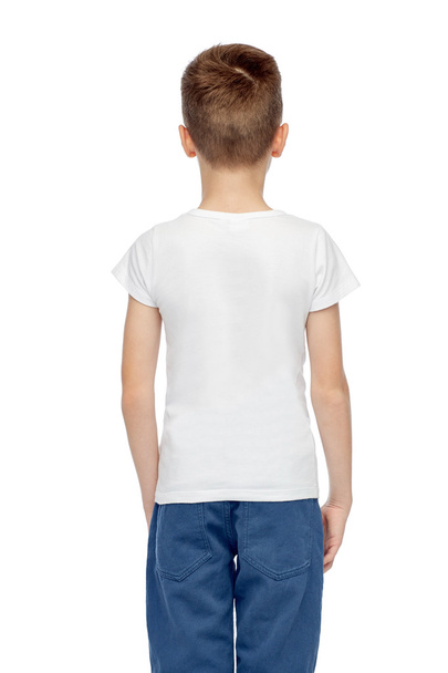boy in white t-shirt and jeans - Фото, изображение