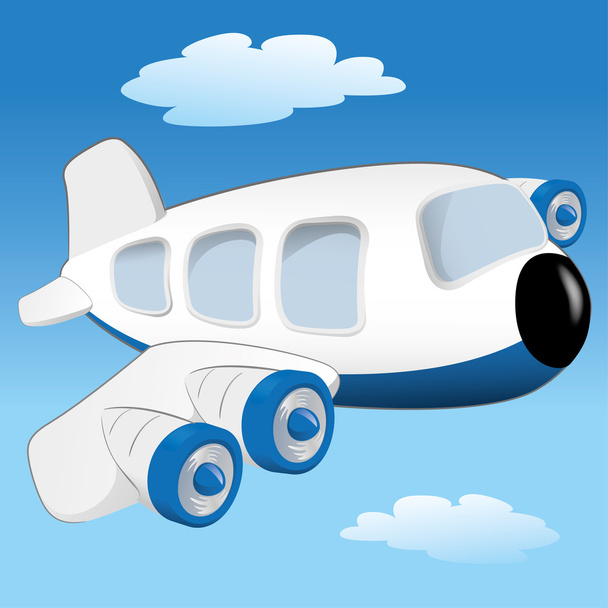 Illustration is a vehicle transport aircraft or aircraft flying. Ideal for educational material and institutional - Vector, Image