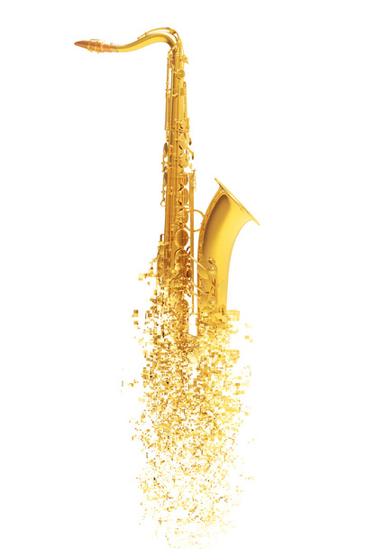 Saxophone - particle disintegration - Photo, Image