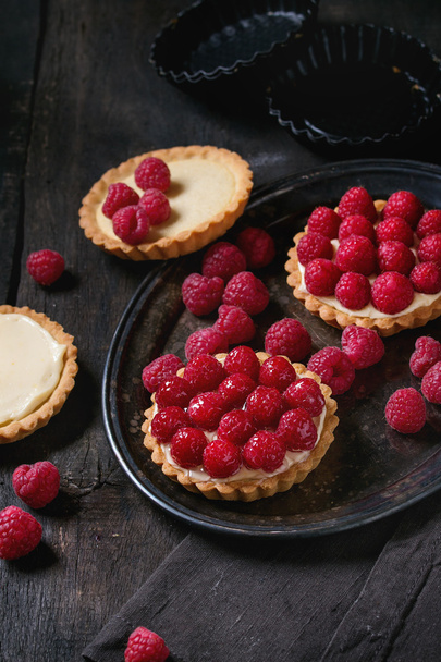 Tartlet with raspberries - Foto, Imagen