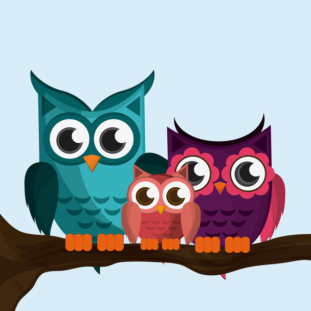 Owl icon design - Vettoriali, immagini