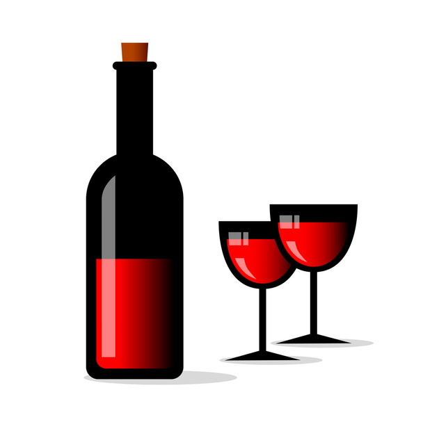 Red wine - Vetor, Imagem