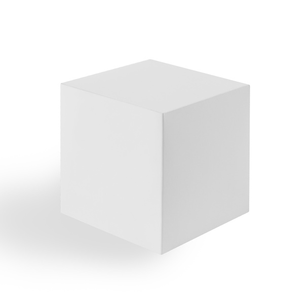 Cubo 3D. Caja sobre fondo blanco con reflejo
. - Foto, imagen