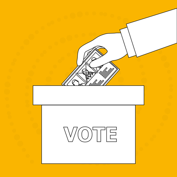 verkiezingen pictogram ontwerp - Vector, afbeelding