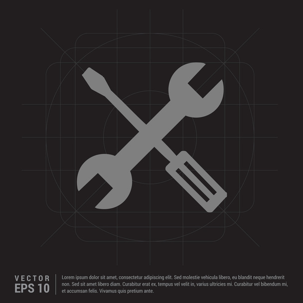 wrench and screwdriver tools icon - Vettoriali, immagini