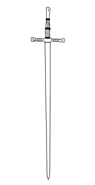 Изолированный меч XVI века
 - Вектор,изображение