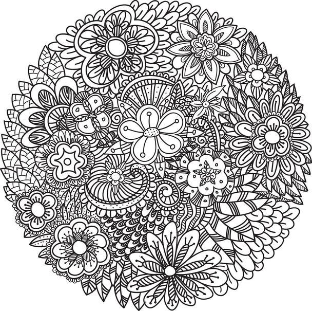 Mandala floral Caniche
. - Vecteur, image