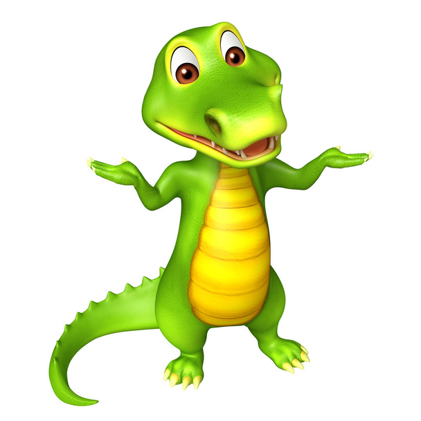 roztomilý kreslený charcter Aligator - Fotografie, Obrázek