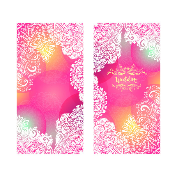 Wedding colorful vertical banners - Vector, imagen