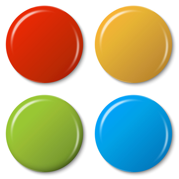four colored magnets - Vector, Image