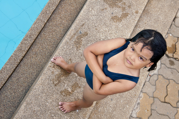 glücklich asiatische Kind schwimmen - Foto, Bild