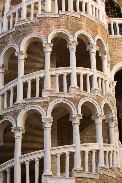 Detail of famous staircase name Bovolo located in Venice, Italy - Photo, Image