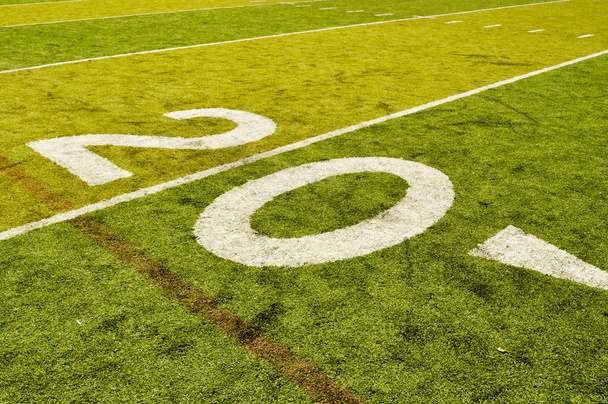 Twenty Yard Line on American Football Field - Foto, Imagem