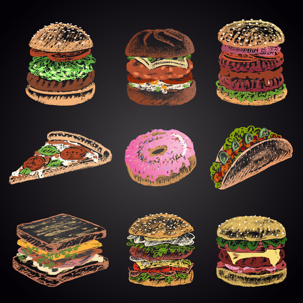 icone di colore fast food
 - Vettoriali, immagini