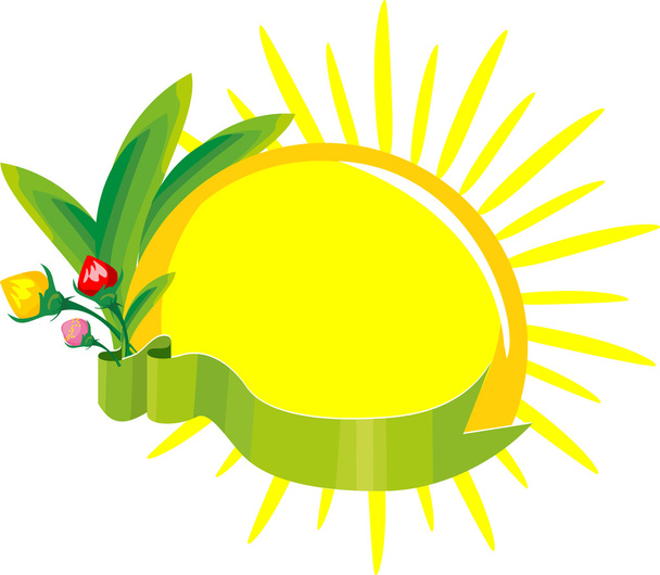 zon banner - Vector, afbeelding