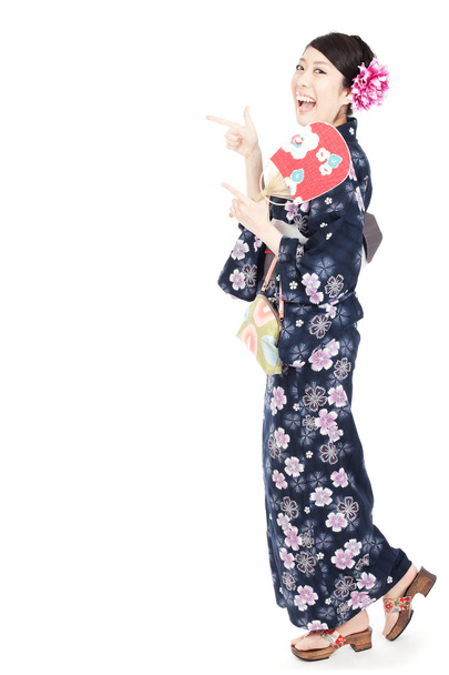 Beautiful kimono woman - Zdjęcie, obraz