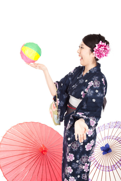 Beautiful kimono woman - Фото, изображение