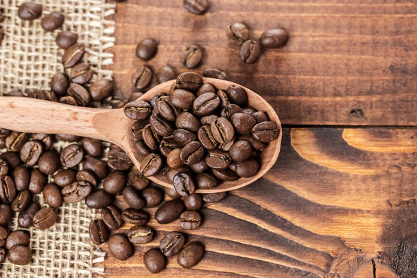 Grains de café entiers
 - Photo, image