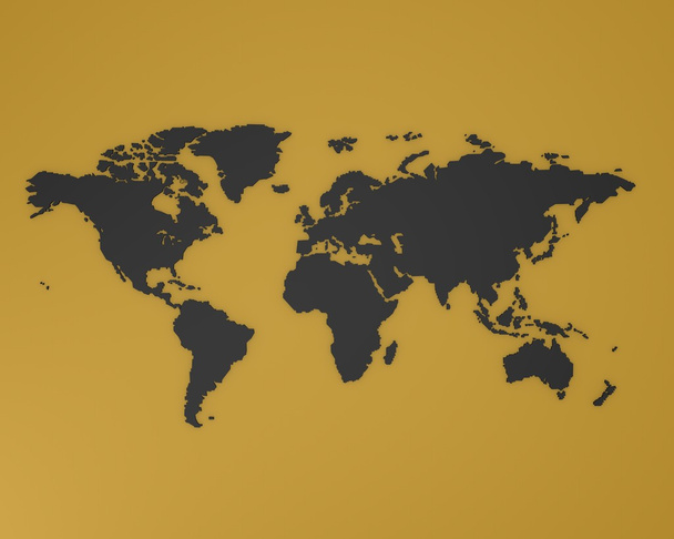 Sarı ve gri arka plan earth harita - Fotoğraf, Görsel