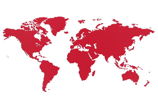 rode en witte achtergrond earth-kaart - Foto, afbeelding