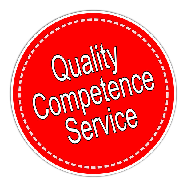 Calidad Competencia Servicio etiqueta engomada
 - Foto, imagen