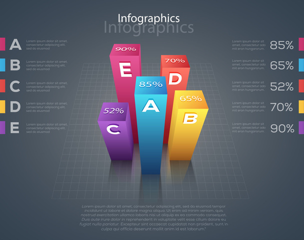 abstract infographics template - Vector, imagen