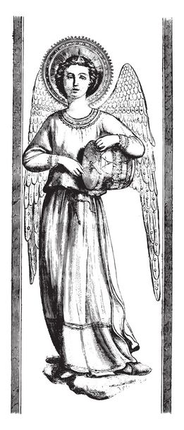 engel von fra angelico, in den uffizien in florenz, vinta - Vektor, Bild