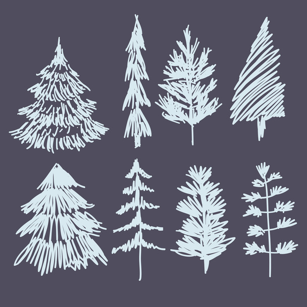 Doodles kerstboom - Vector, afbeelding