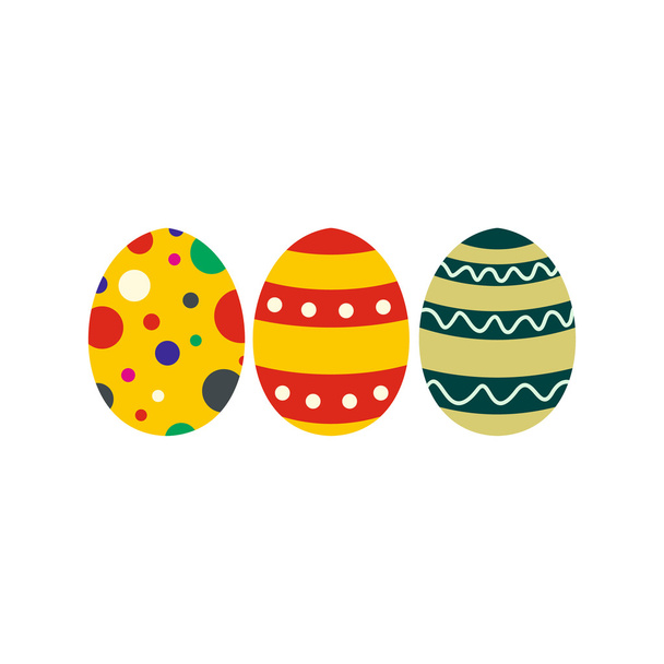 Colorful easter eggs icon - Wektor, obraz