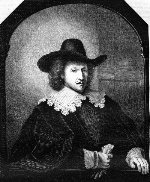 Muzeum w Brukseli, portret Rembrandta, Vintage Grawerowanie. - Zdjęcie, obraz