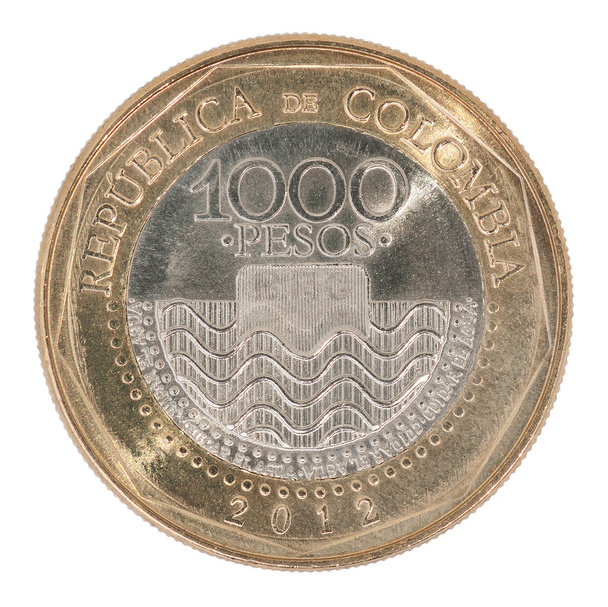 Kolumbia Peso monety - Zdjęcie, obraz
