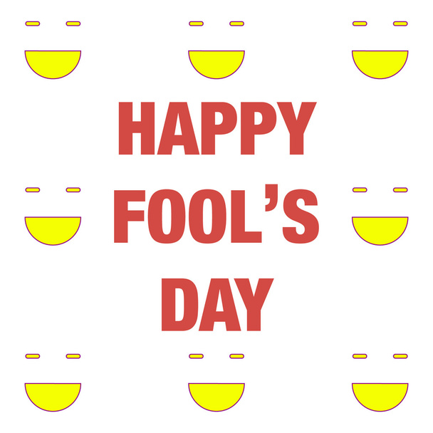 illustration with april 1 fools day lettering background - Vector, afbeelding