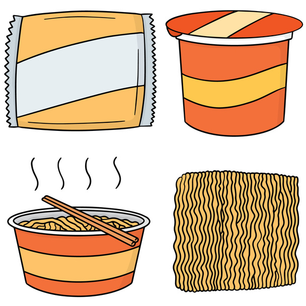 vector set of noodle - Vektor, Bild
