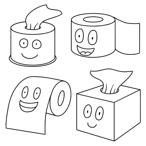 jeu vectoriel de papier mousseline dessin animé - Vecteur, image