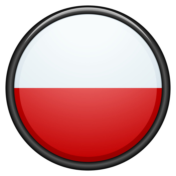 κουμπί "σημαία" Πολωνία - Διάνυσμα, εικόνα