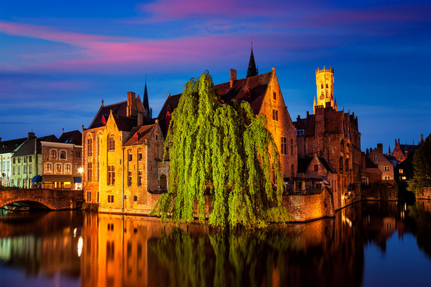 Kuuluisa näkymä Bruggeen, Belgia - Valokuva, kuva