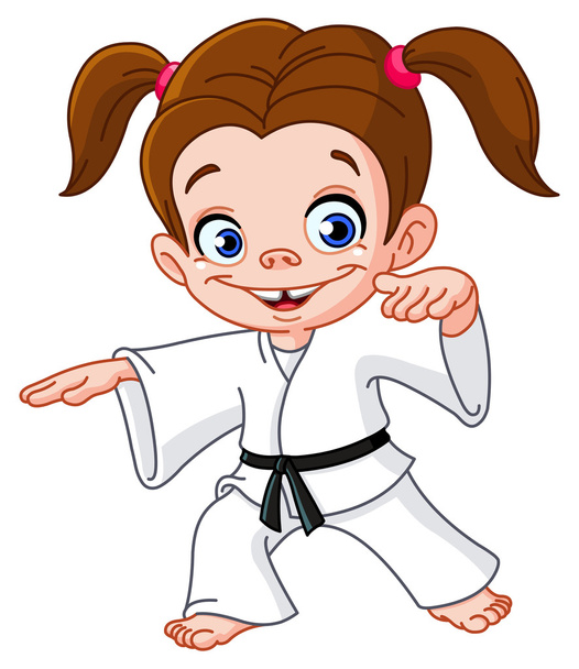 Chica de karate
 - Vector, imagen
