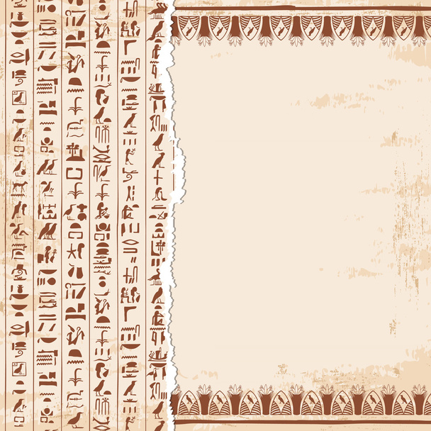 Egyptian ornaments and hieroglyphs. - Vector, Image
