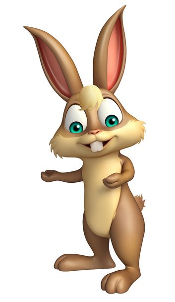 かわいいウサギの面白い漫画のキャラクター - 写真・画像