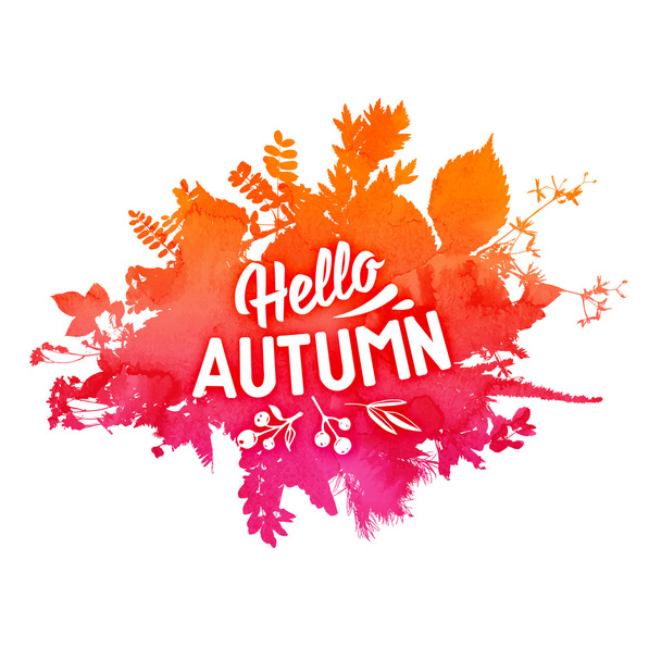 Autumn foliage abstract banner - Vettoriali, immagini