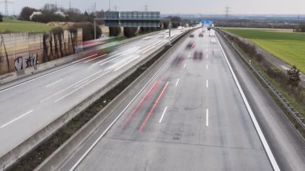 Autostrady i ruchu, pod dużym kątem widzenia, poklatkowy Zdjęcia - Materiał filmowy, wideo